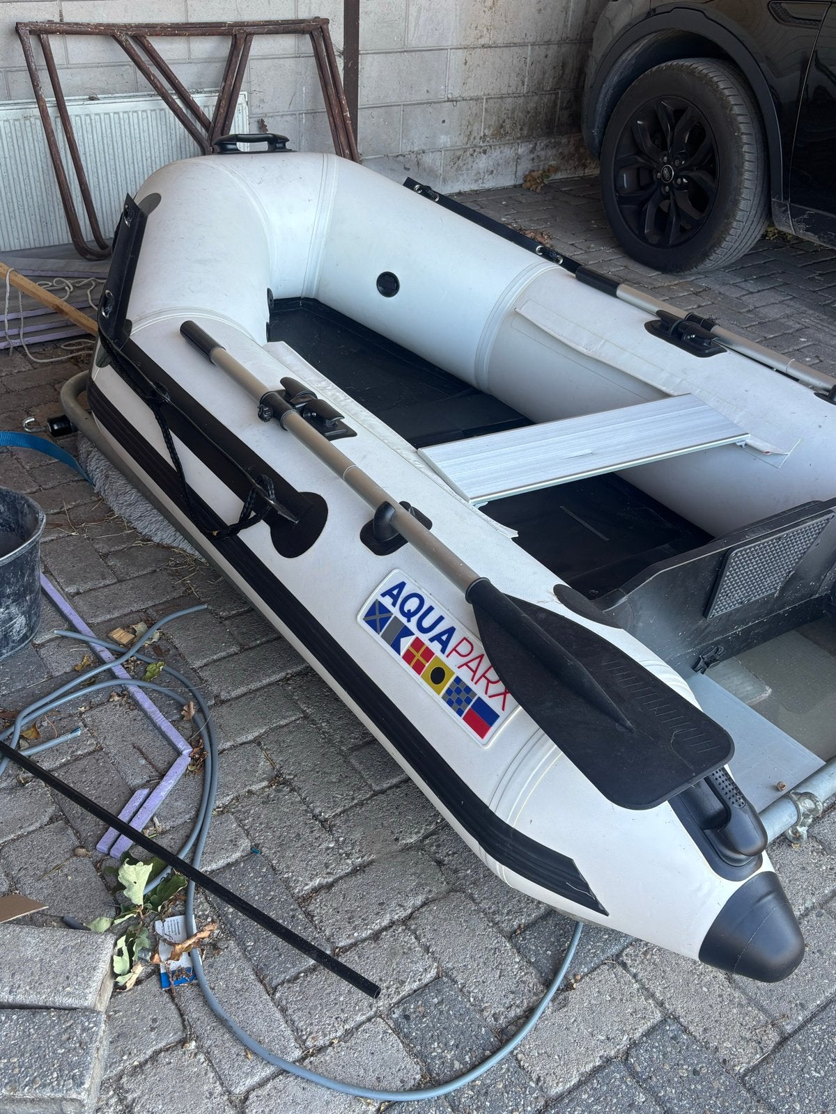 Aquaparx rubberboot 230 met lattenbodem, pomp en peddels, Watersport en Boten, Accessoires en Onderhoud, Ophalen, Gebruikt, Overige typen