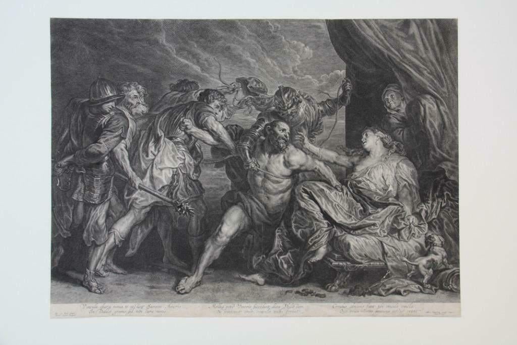Simson en Delila",Hendrik Snyers,Anthony van Dyck 1635 -1644, Ophalen of Verzenden