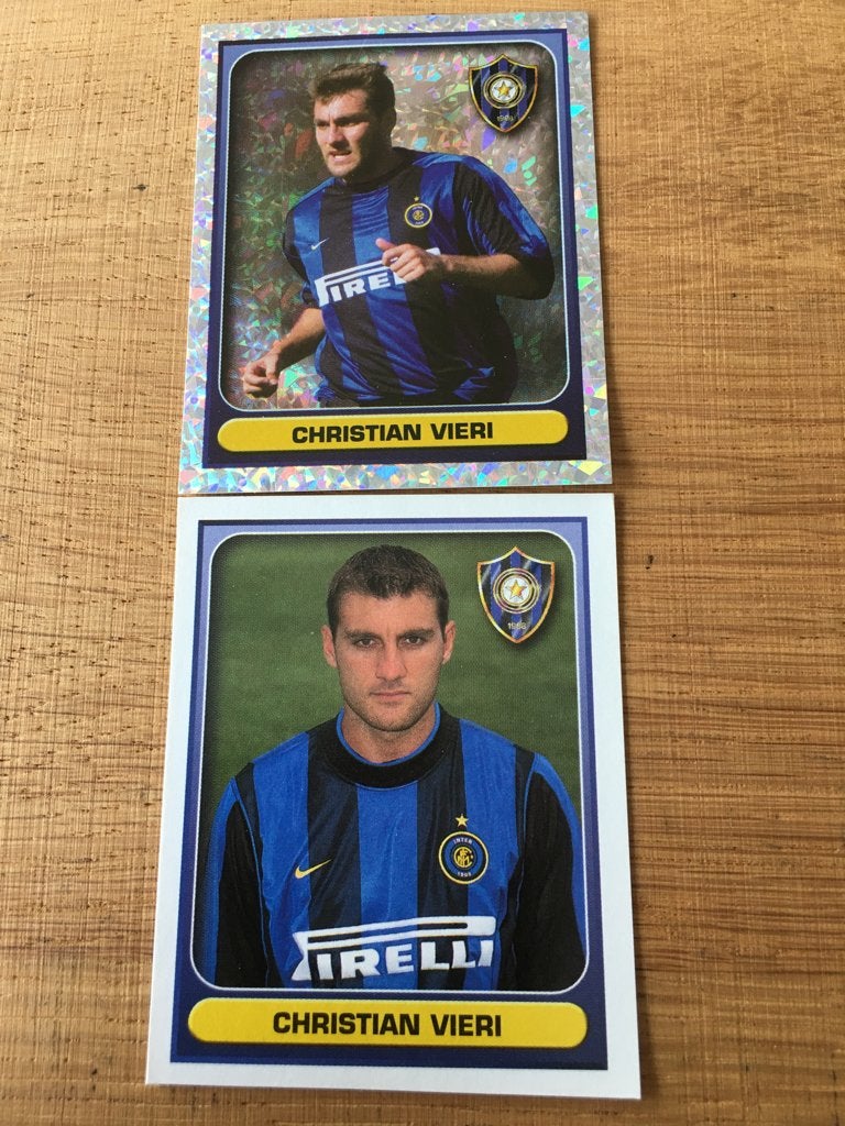 Voetbal stickers Chritian Vieri~ inter, Ophalen of Verzenden, Nieuw, Meerdere stickers