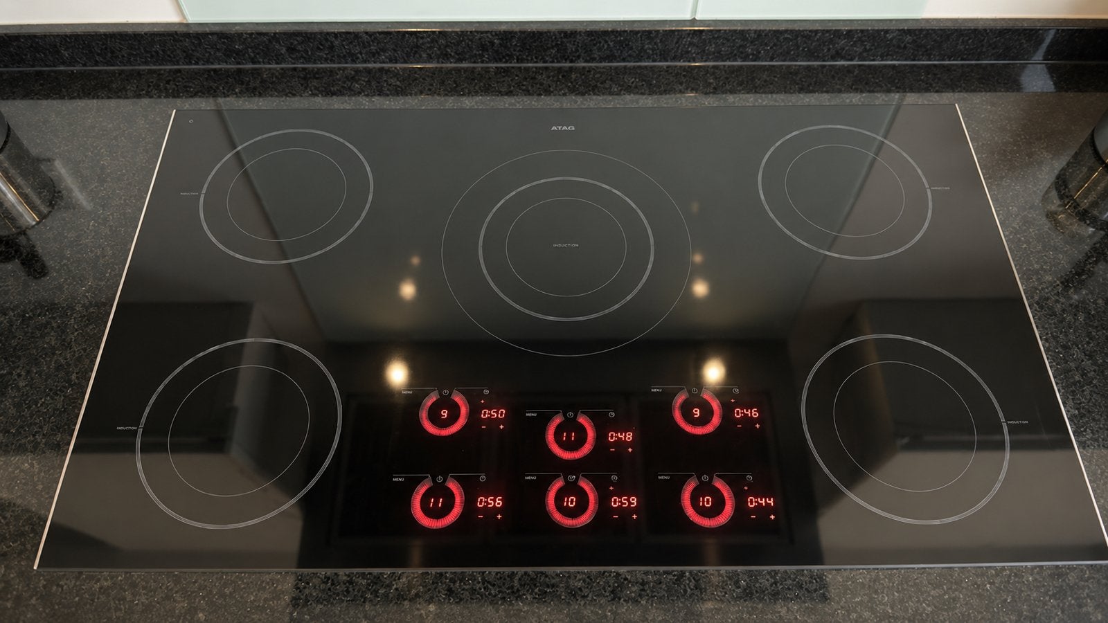 Atag inductiekookplaat 90 xm met 5 zones inbouw, Ophalen, Gebruikt, Inbouw, Inductie