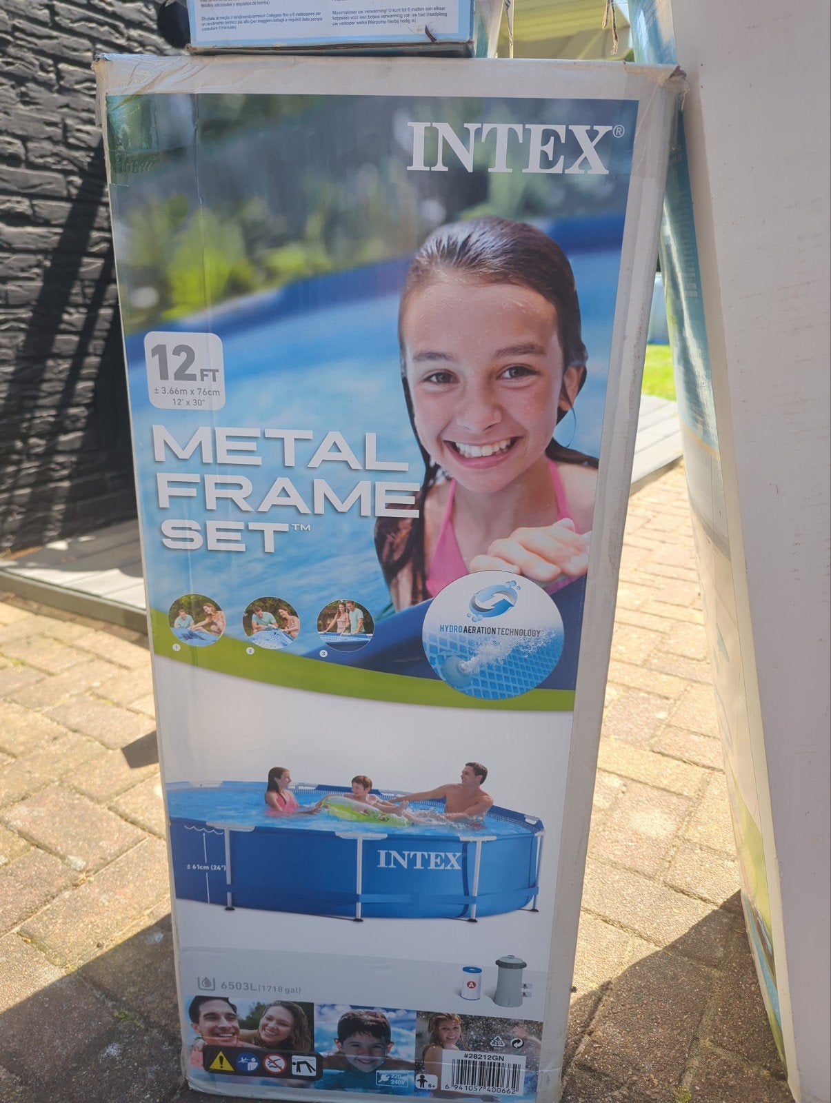 Intex Metal Frame Zwembad Set - 3.66m x 76cm, Tuin en Terras, Ophalen, Gebruikt, Minder dan 80 cm, Rond