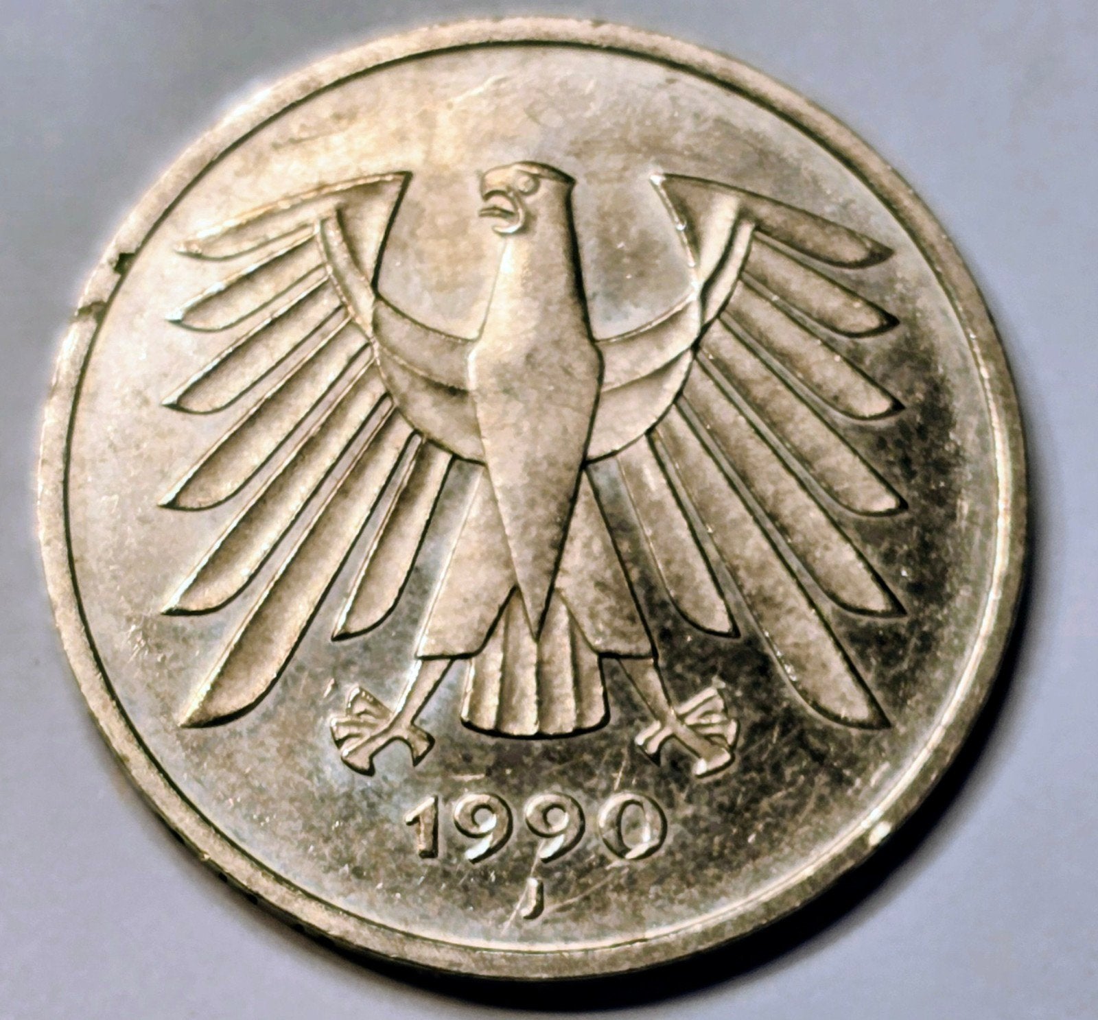 5 Duitse Mark 1990 - Bundesrepublik Deutschland, Postzegels en Munten, Ophalen of Verzenden, Duitsland, Losse munt