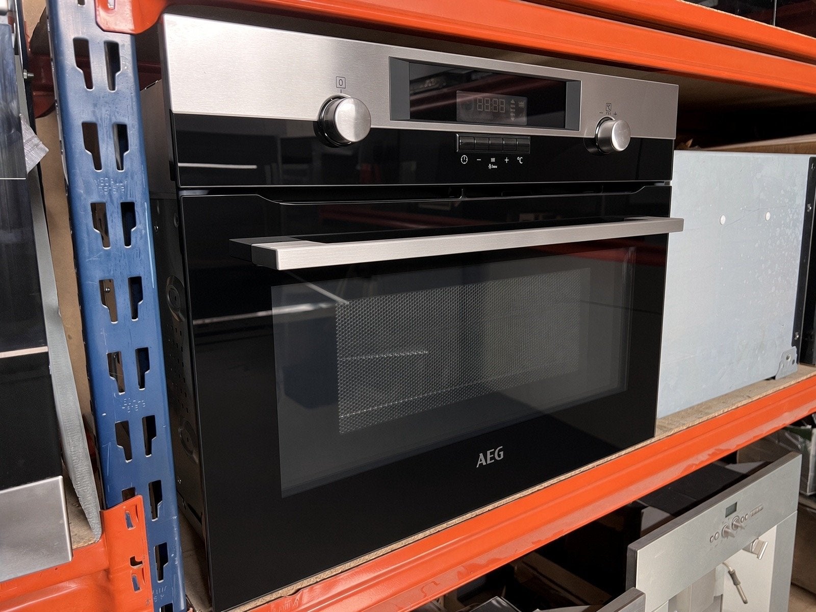 AEG Inbouw combi magnetron hetelucht- Zeer Nette Staat, Ophalen, 45 tot 50 cm, Aeg, Inbouw