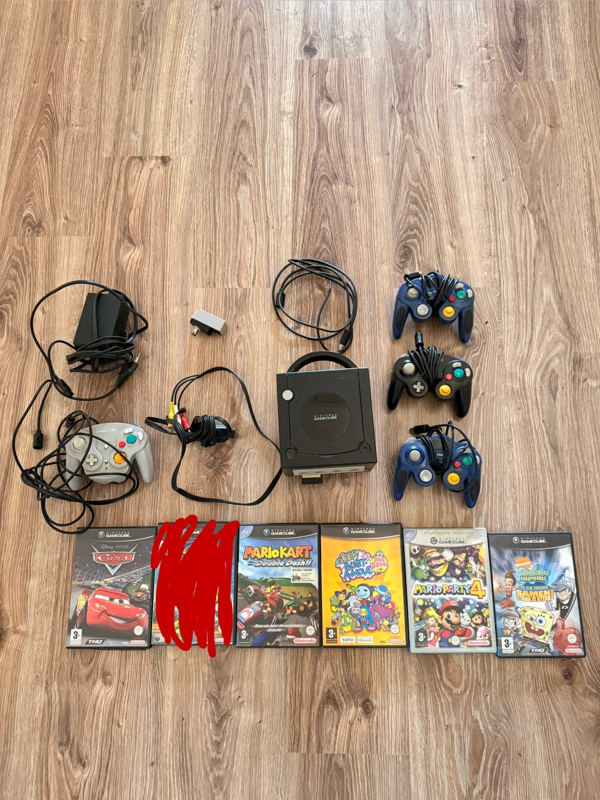 Nintendo GameCube met games en 4 controllers, Zwart, Ophalen of Verzenden, Met 3 controllers of meer, Gebruikt