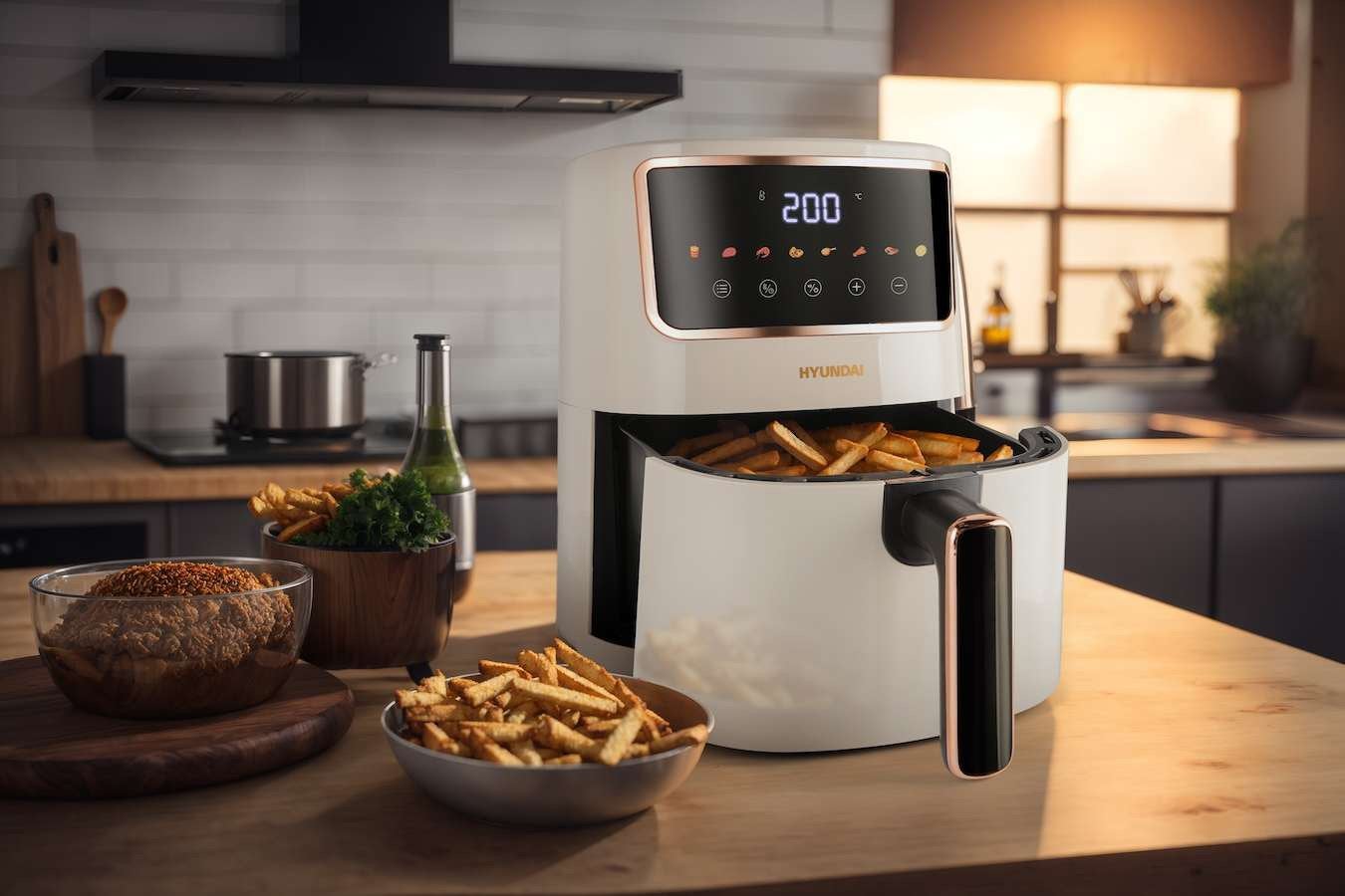Hyundai Airfryer met Kleurendisplay – 4.2 Liter - Nieuw, Witgoed en Apparatuur, Airfryers, Ophalen, Nieuw, Airfryer