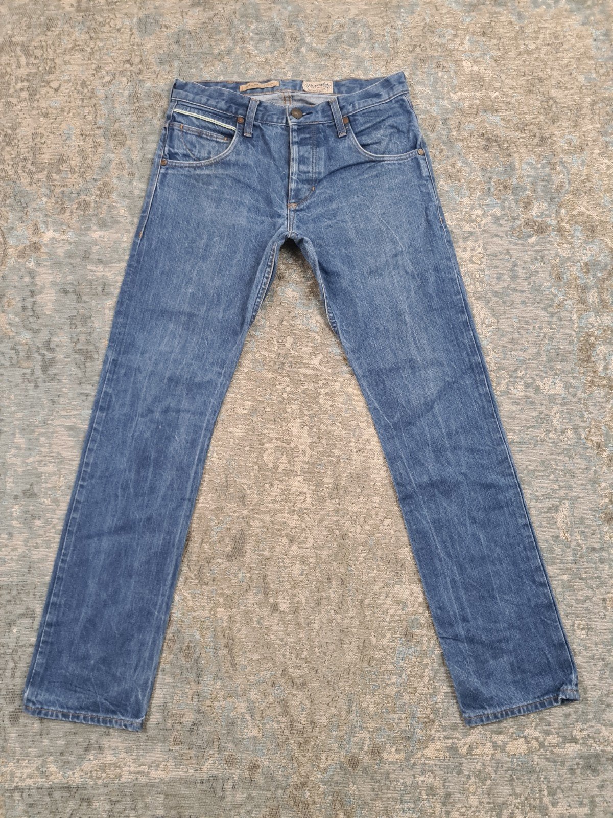 Wrangler SPENCER W29 L32 Slim 100% katoen Bronno2932 Blauw, https://eu.wrangler.com/nl-nl/contact-us.html, Blauw, Wrangler, Ophalen of Verzenden
