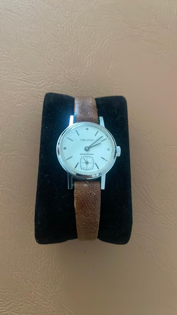 Helicon vintage horloge, Ophalen of Verzenden, Staal, Overige merken, 1960 of later