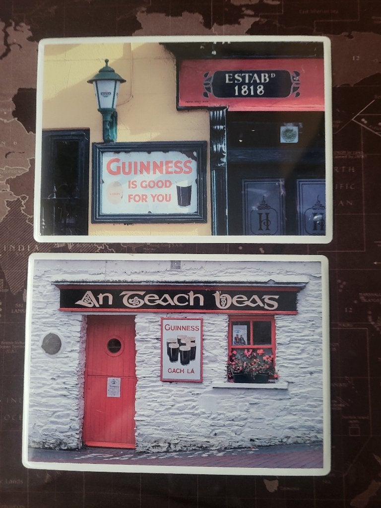 GUINNESS BEER - 340 - BEROEMDE IERSE PUBS / WELSH., Verzamelen, Biermerken, Ophalen, Nieuw, Reclamebord, Plaat of Schild, Overige merken