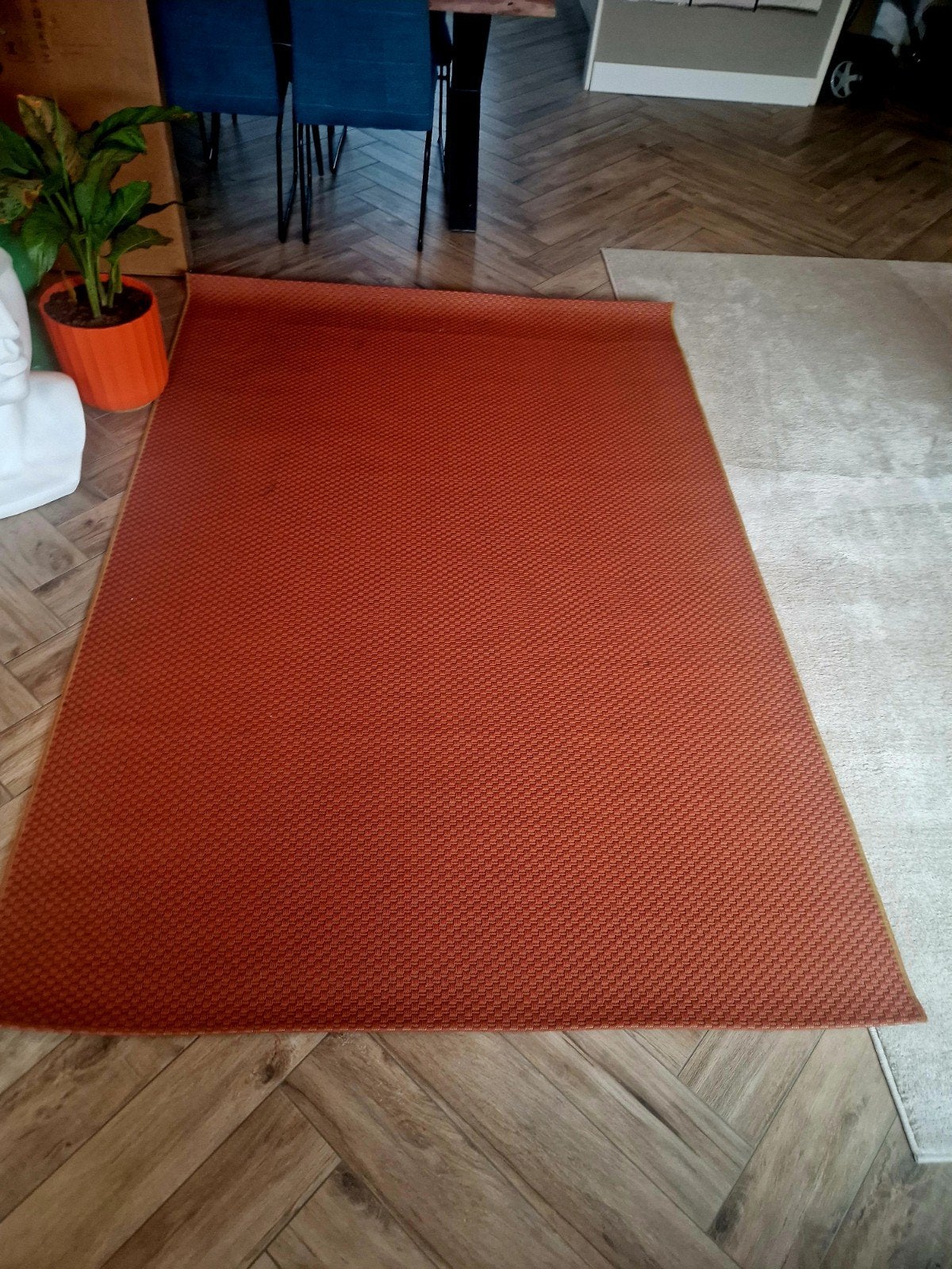 IKEA kleed - Oranje/Terracotta vloerkleed, Ophalen, Gebruikt, 100 tot 150 cm, Oranje