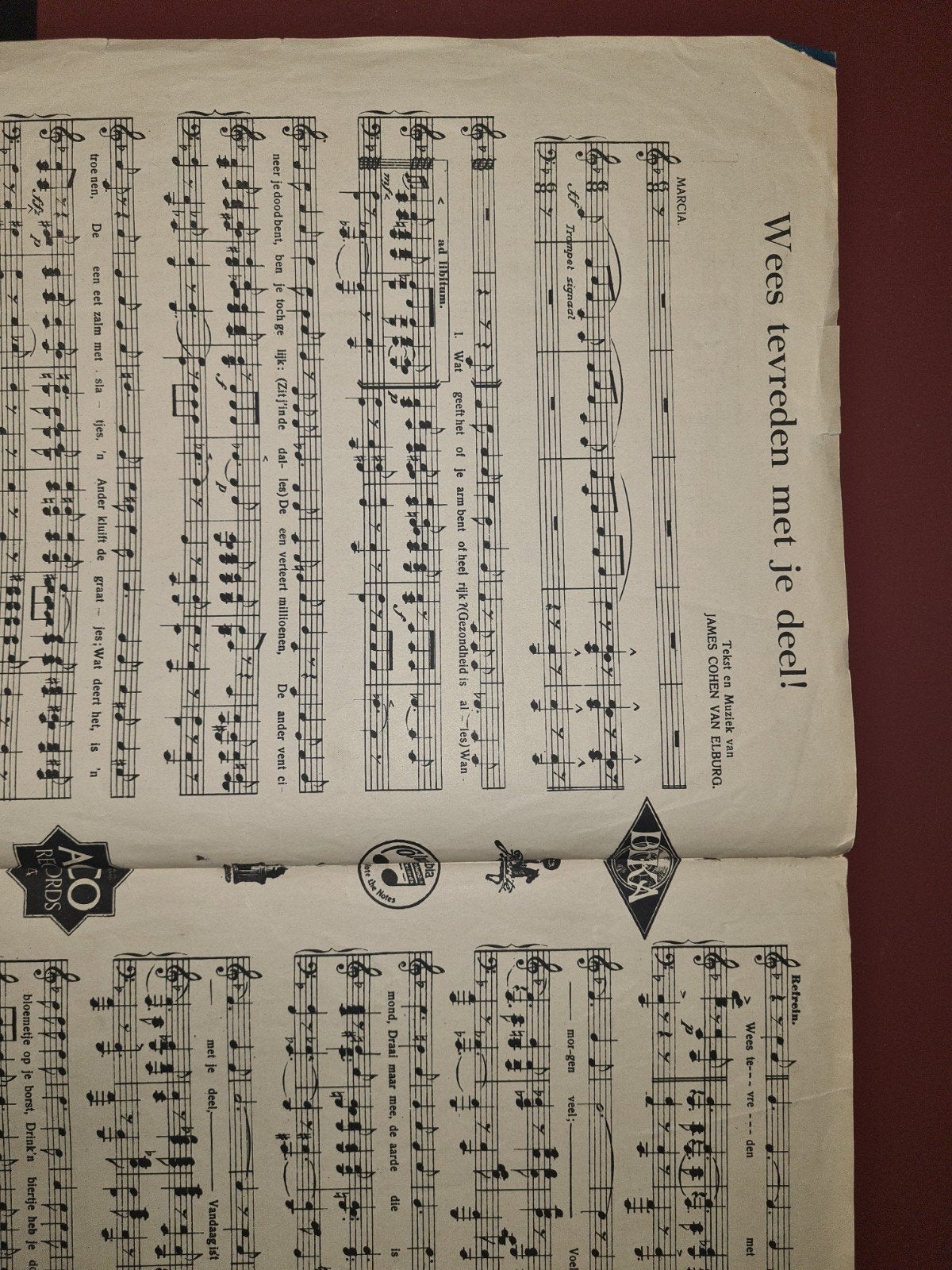 Bladmuziek: Wees tevreden met je deel! (James Cohen), Muziek en Instrumenten, Gebruikt, Overige genres, Les of Cursus, Ophalen of Verzenden