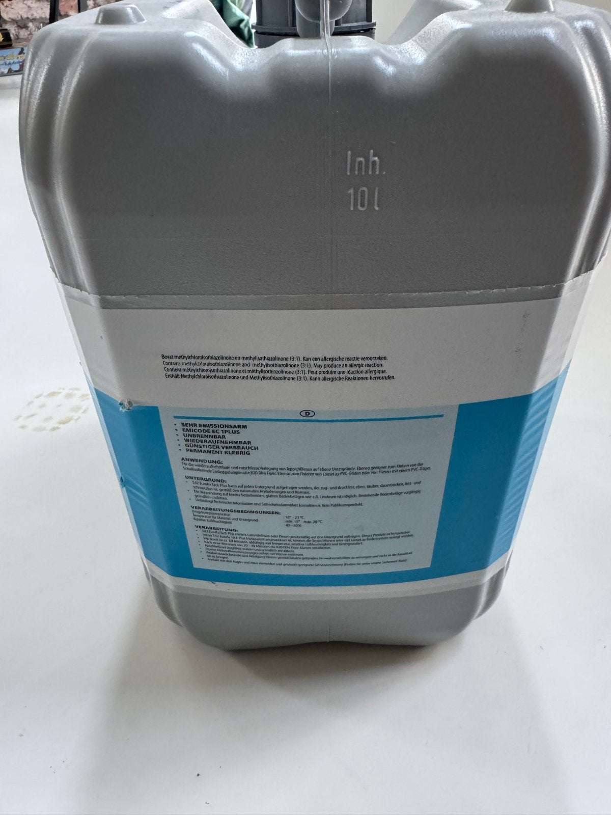 Eurocol 542 Eurofix Tack Plus - 10L Vloerlijm, Overige materialen, Overige typen, Minder dan 50 cm, Zo goed als nieuw