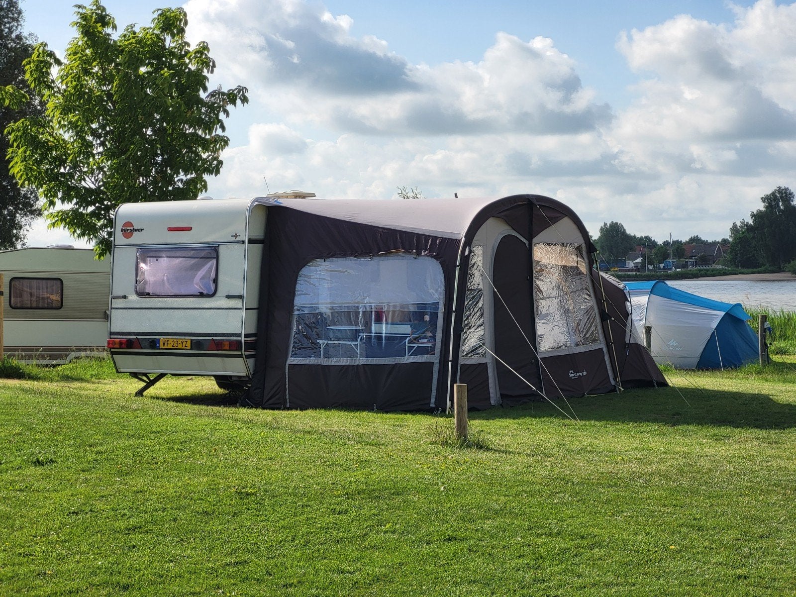 Starcamp deeltent met uitbouw, Ophalen, Gebruikt