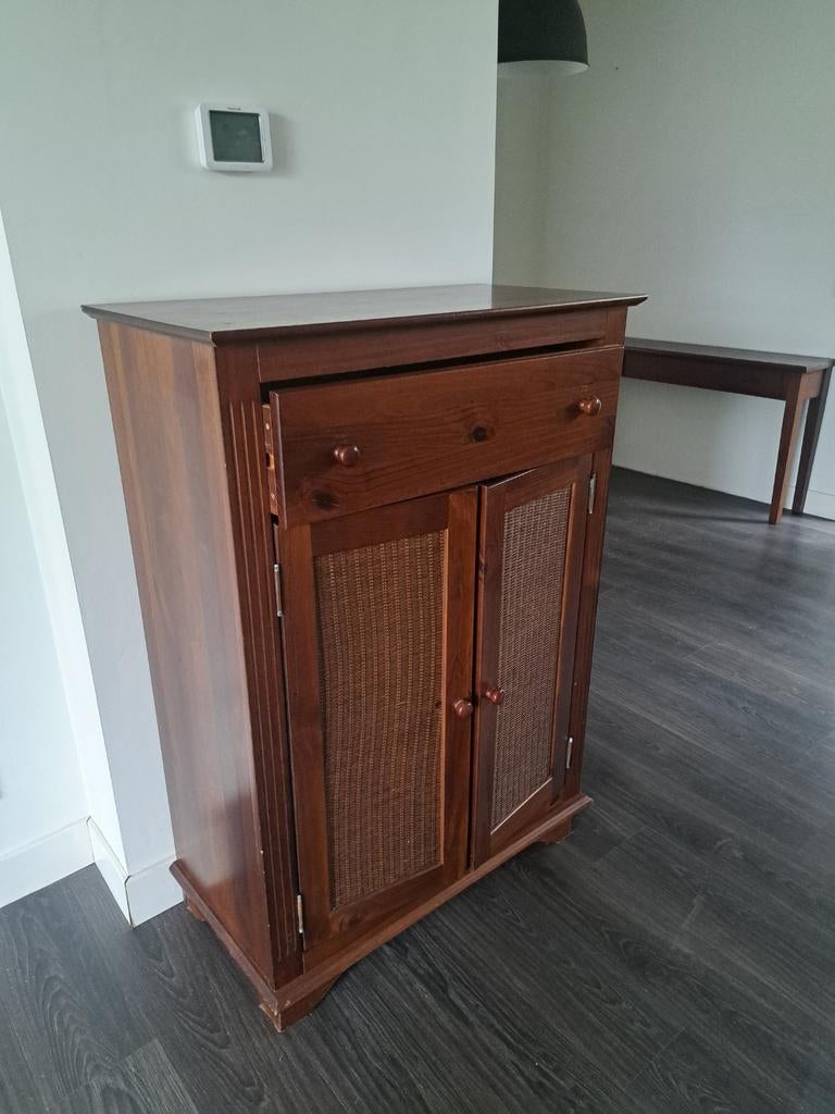 Handige Meidenkast Teakkleur - ca. 100x150 cm, Huis en Inrichting, Kasten | Overige, Ophalen, Gebruikt