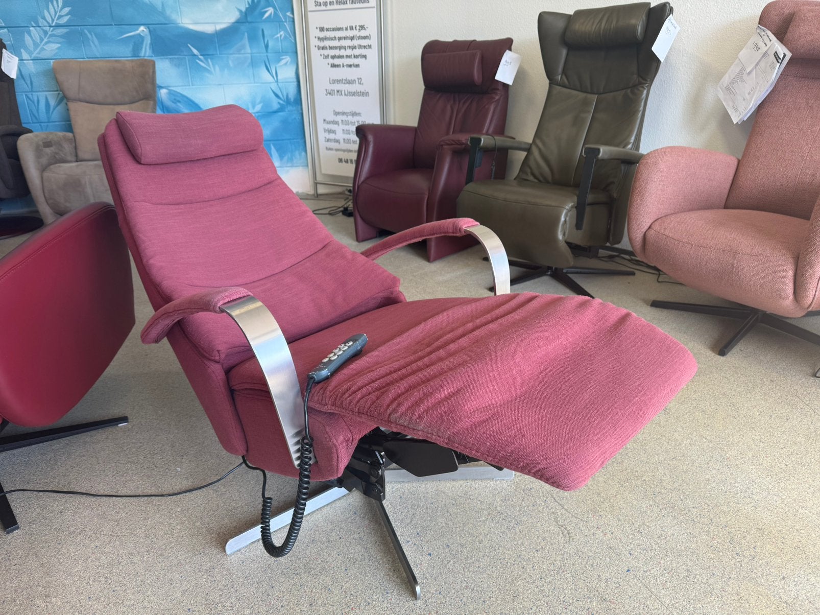 Prominent sta op stoel relax fauteuil gratis bezorging, Ophalen of Verzenden, Zo goed als nieuw, 50 tot 75 cm, Ruim 100 tweedehands fauteuils met garantie
