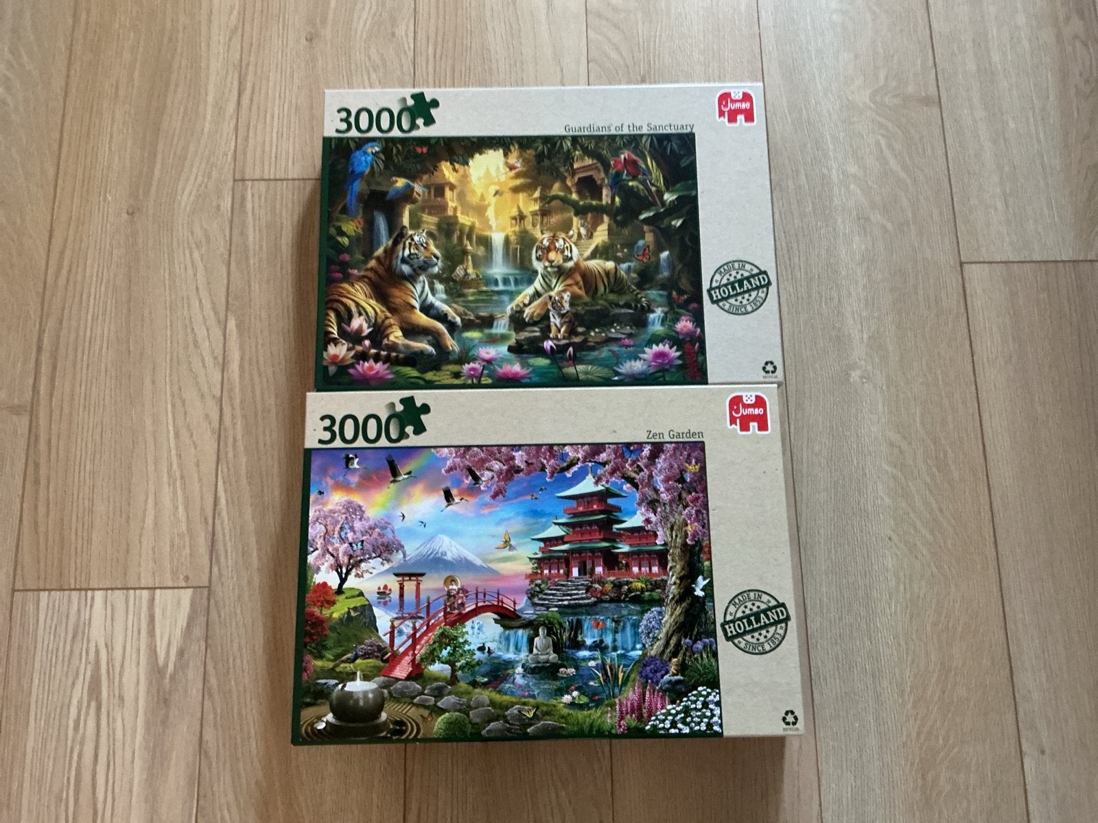 2 Jumbo legpuzzels van 3000 stukjes - Nieuwstaat, Ophalen of Verzenden, Meer dan 1500 stukjes, Zo goed als nieuw, Legpuzzel