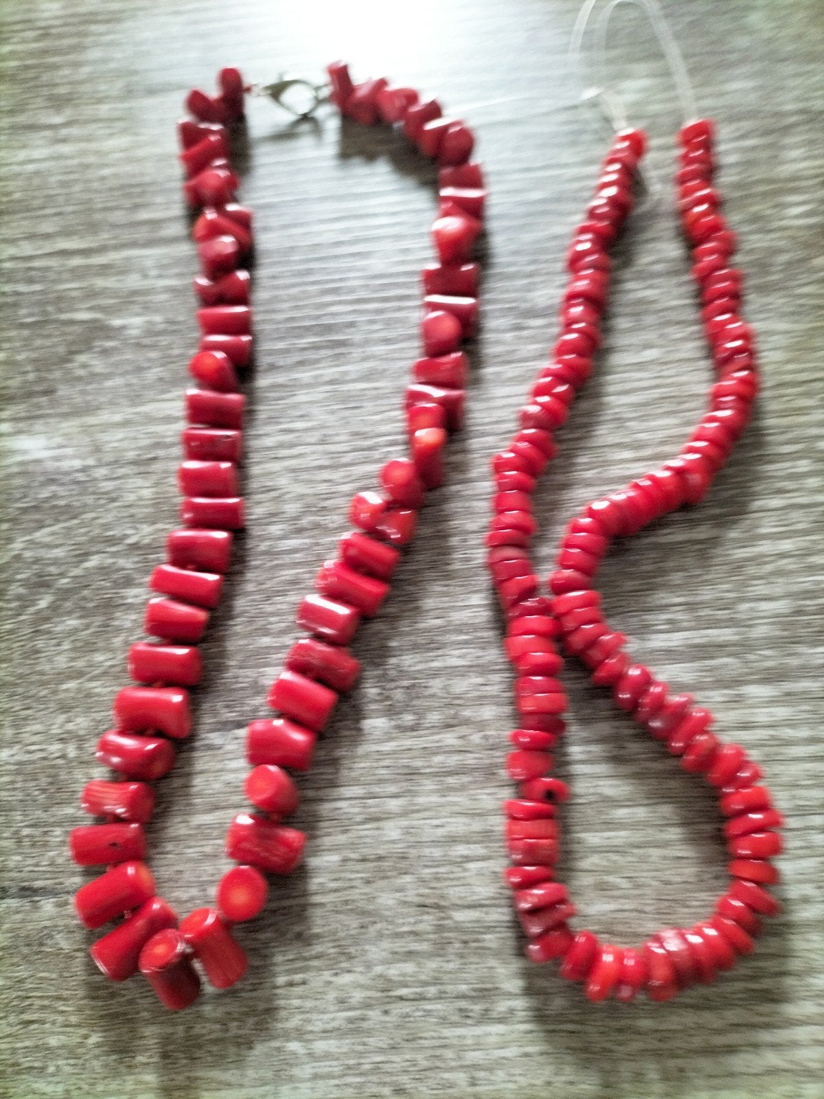 2 koraal kettingen., Verzenden, Overige materialen, Ketting
