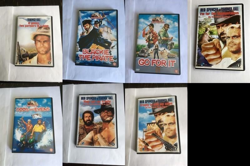 bud spencer terence hill dvd (7 stuks) collectie, Cd's en Dvd's, Alle leeftijden, Ophalen of Verzenden, Zo goed als nieuw, Actiekomedie
