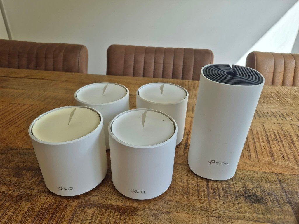 TP-Link Deco Wi-Fi Set - 4x Deco X60 (Wi-Fi 6) + 1x Deco M4R, Ophalen of Verzenden, Gebruikt, Router, TP-LINK