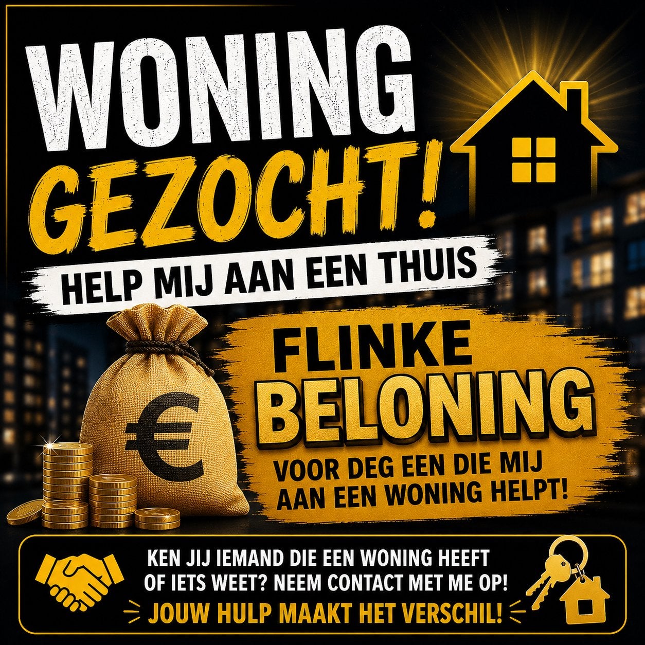 Woning gezocht arnhem flinke beloning, Huizen en Kamers
