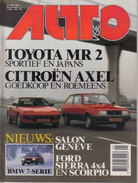 Autovisie 6 1985 : Toyota MR2 - Ford Sierra XR4x4 - Scorpio, Ophalen of Verzenden, Gelezen, Algemeen