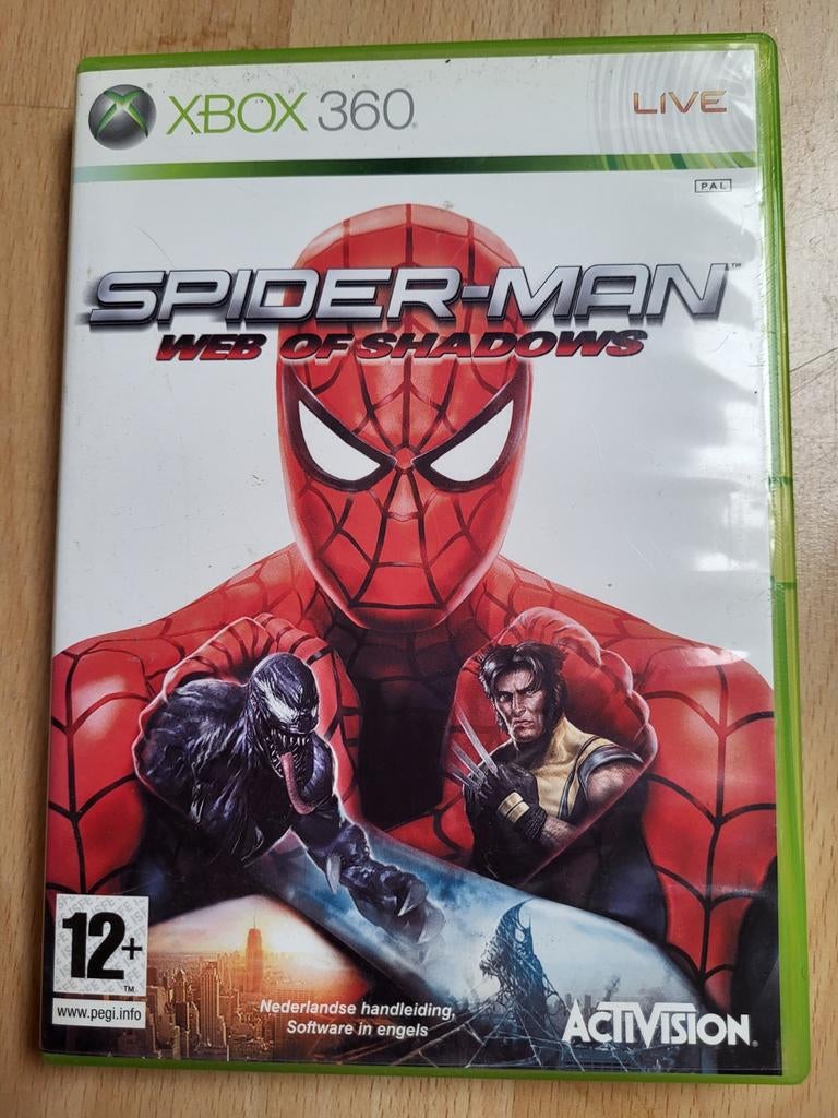 Spiderman web of shadows xbox 360, Avontuur en Actie, 1 speler, Ophalen of Verzenden, Zo goed als nieuw