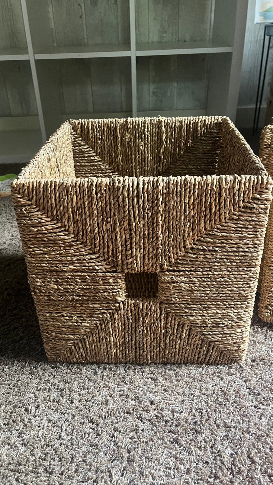 5 rieten Kallax manden Knipsa IKEA, Huis en Inrichting, Mand, Vierkant, Ophalen of Verzenden, Zo goed als nieuw