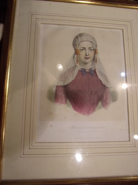 Jeune Fille de Maassluis Environs de Rotterdam Litho ca.1850