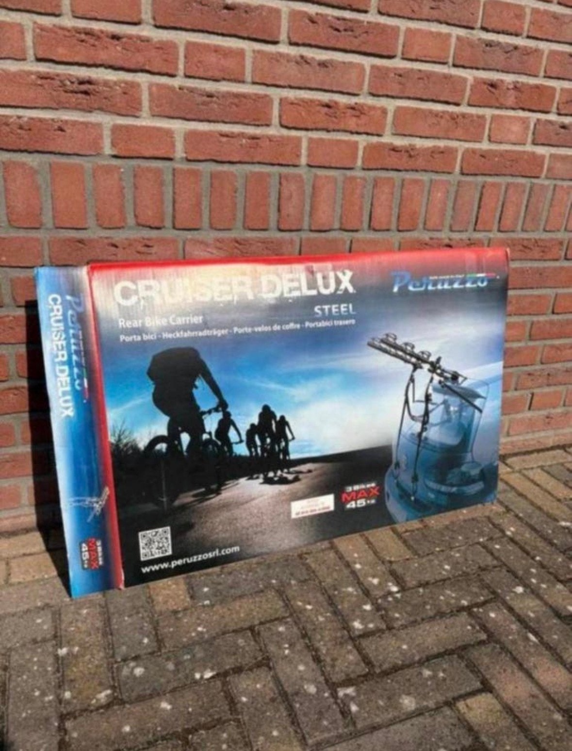 Fietsendrager van Peruzzo, Brede banden, Zo goed als nieuw, 2 fietsen, Achterklepdrager