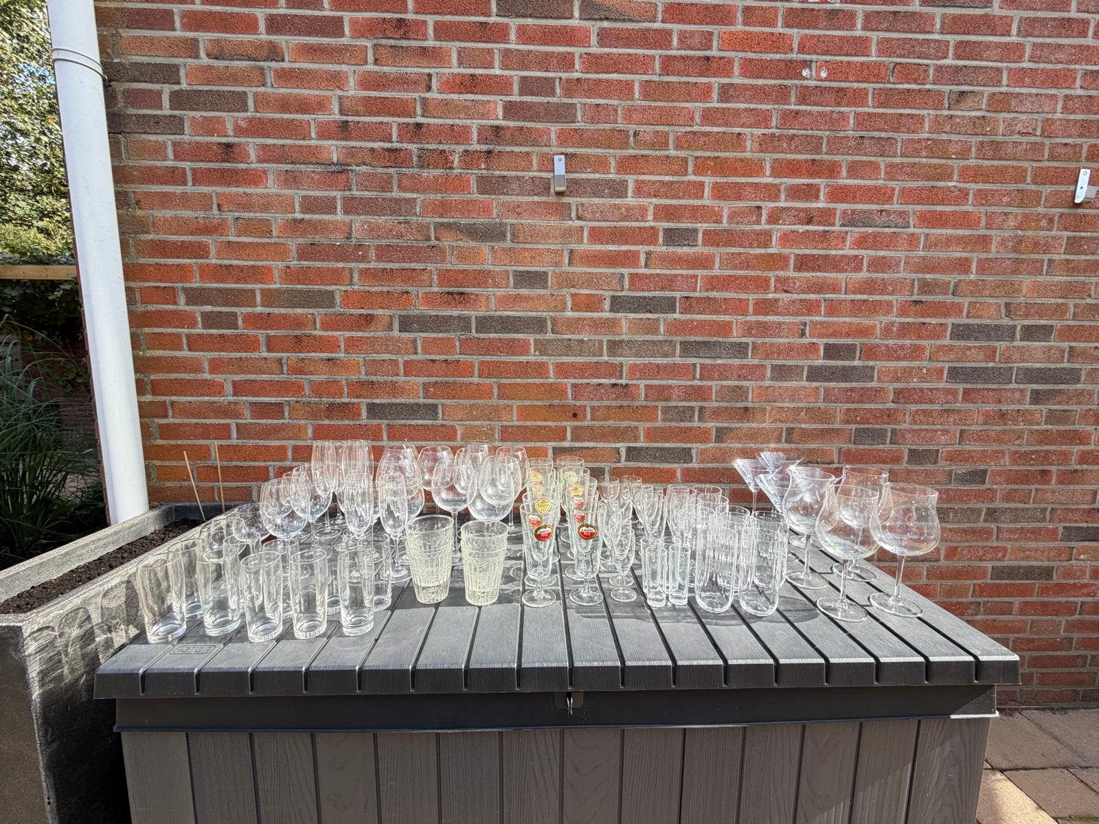 Grote collectie diverse glazen (wijn, bier, champagne, etc.), Ophalen, Glas of Glazen, Gebruikt, Glas