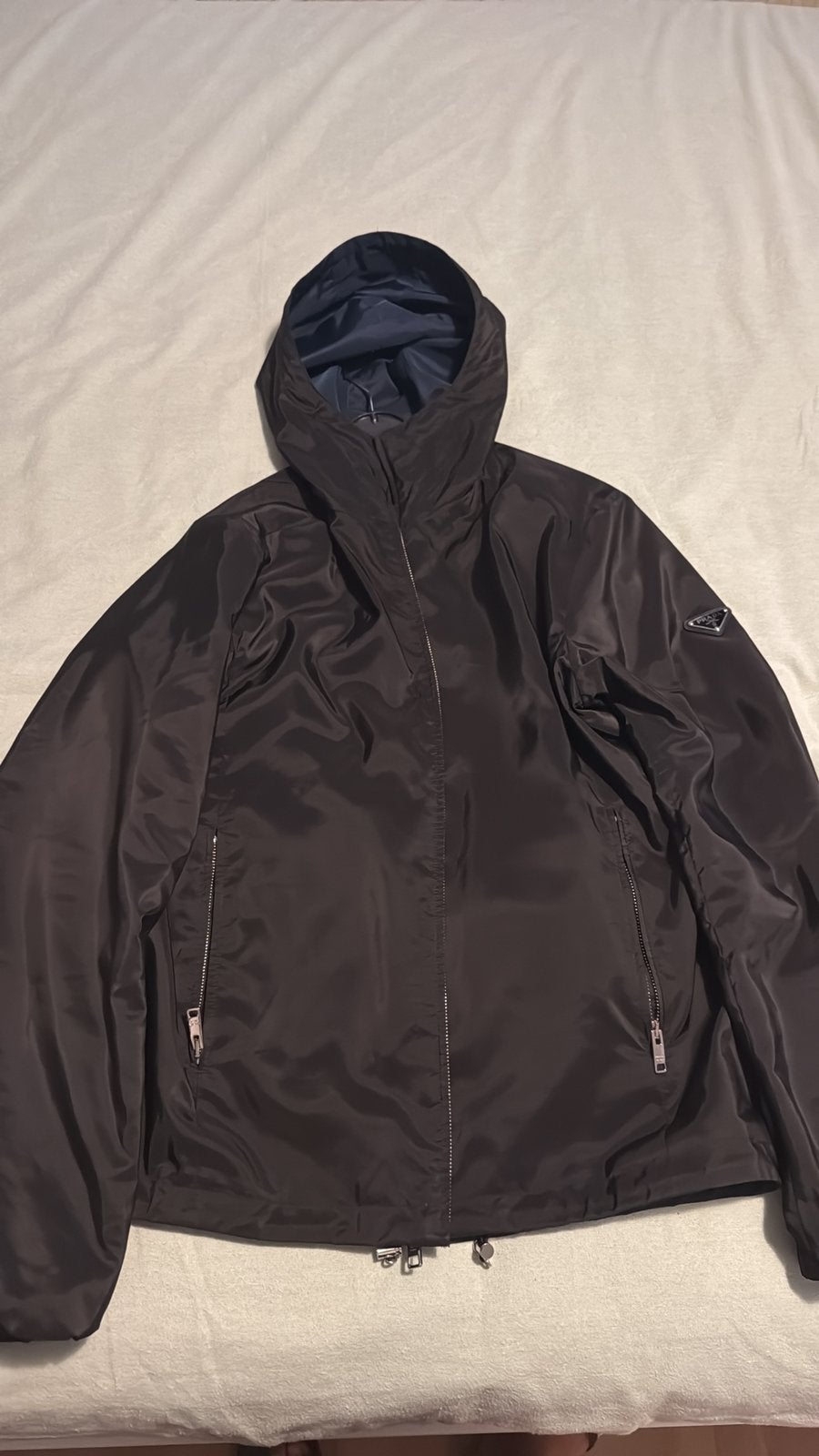 Dubbelzijdig prada jas, Kleding | Heren, Jassen | Zomer, Ophalen of Verzenden, Zo goed als nieuw, Maat 48/50 (M), Zwart