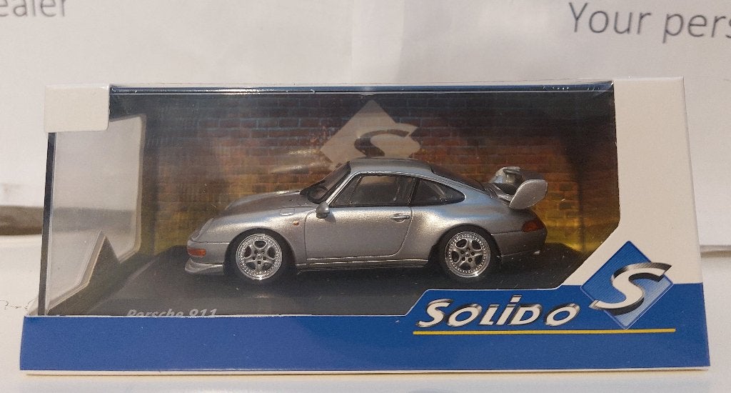 Solido 1:43 Porsche 911 (993) Carrera RS Clubsport zilver, Ophalen of Verzenden, Nieuw, Auto, Solido