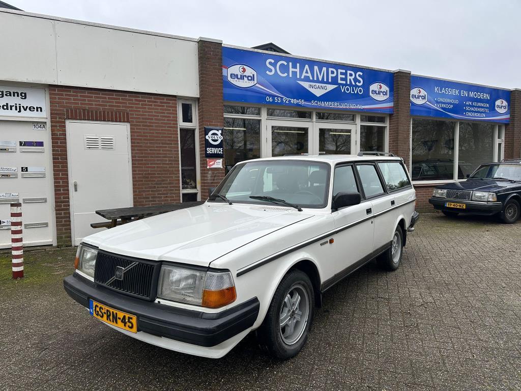 Volvo 240 Airco, Auto's, Gebruikt, 4 cilinders, Wit, Origineel Nederlands