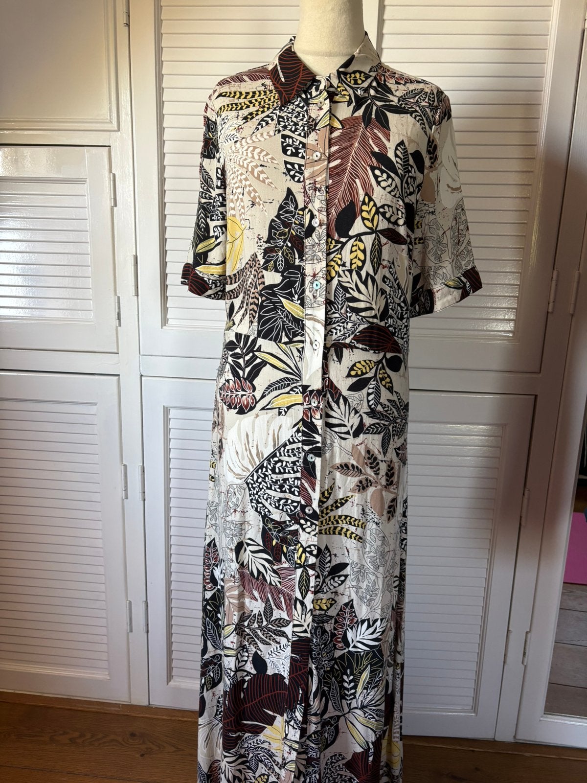 Tramontana maxi jurk met tropische print, maat S, Meerkleurig, Ophalen of Verzenden, Zo goed als nieuw, Maat 36 (S)