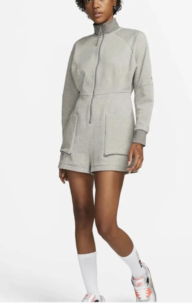 Dames NIKE tech pak fleece jumpsuit onesie grijs sport S top, Overige typen, Nike, Nieuw, Ophalen of Verzenden