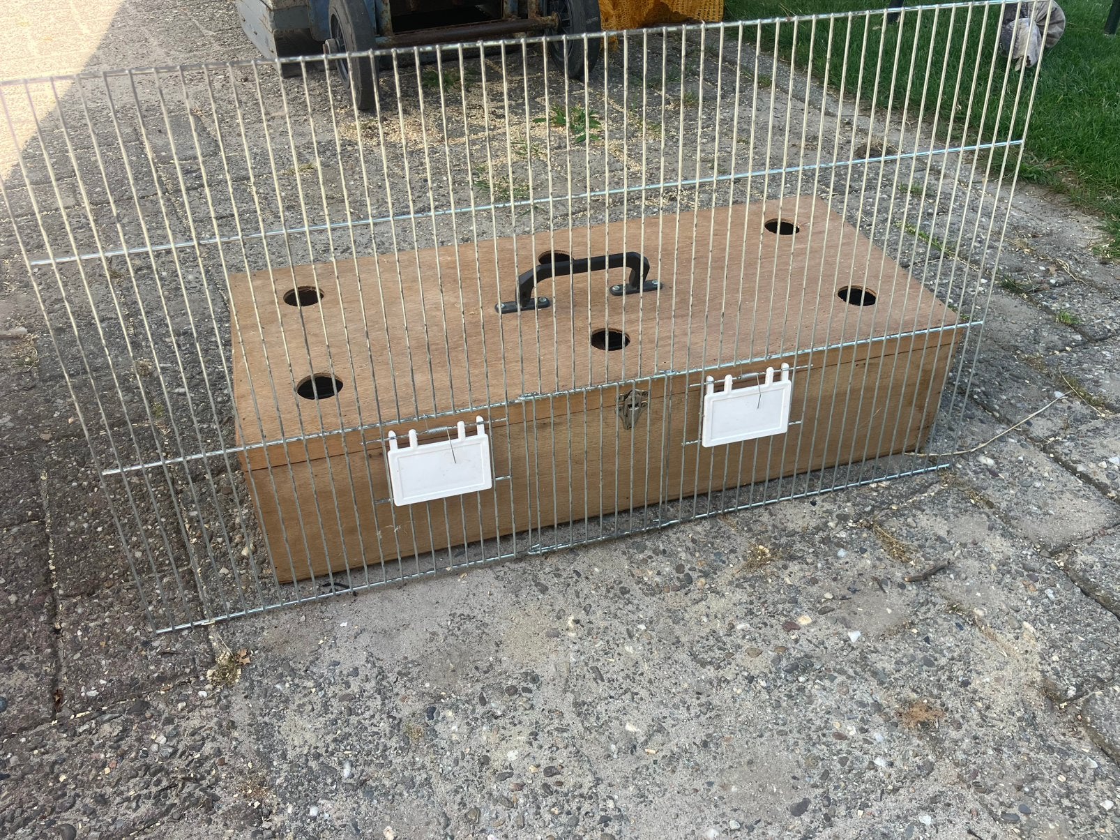 Frontjes en vervoerskist, Ophalen, Zo goed als nieuw, Hout, Vogelkooi