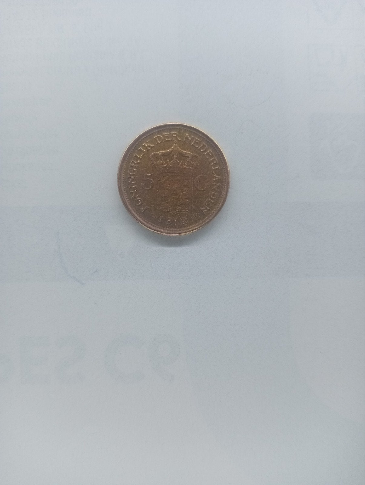 5 gulden 1912, 5 gulden, Koningin Wilhelmina, Losse munt, Goud