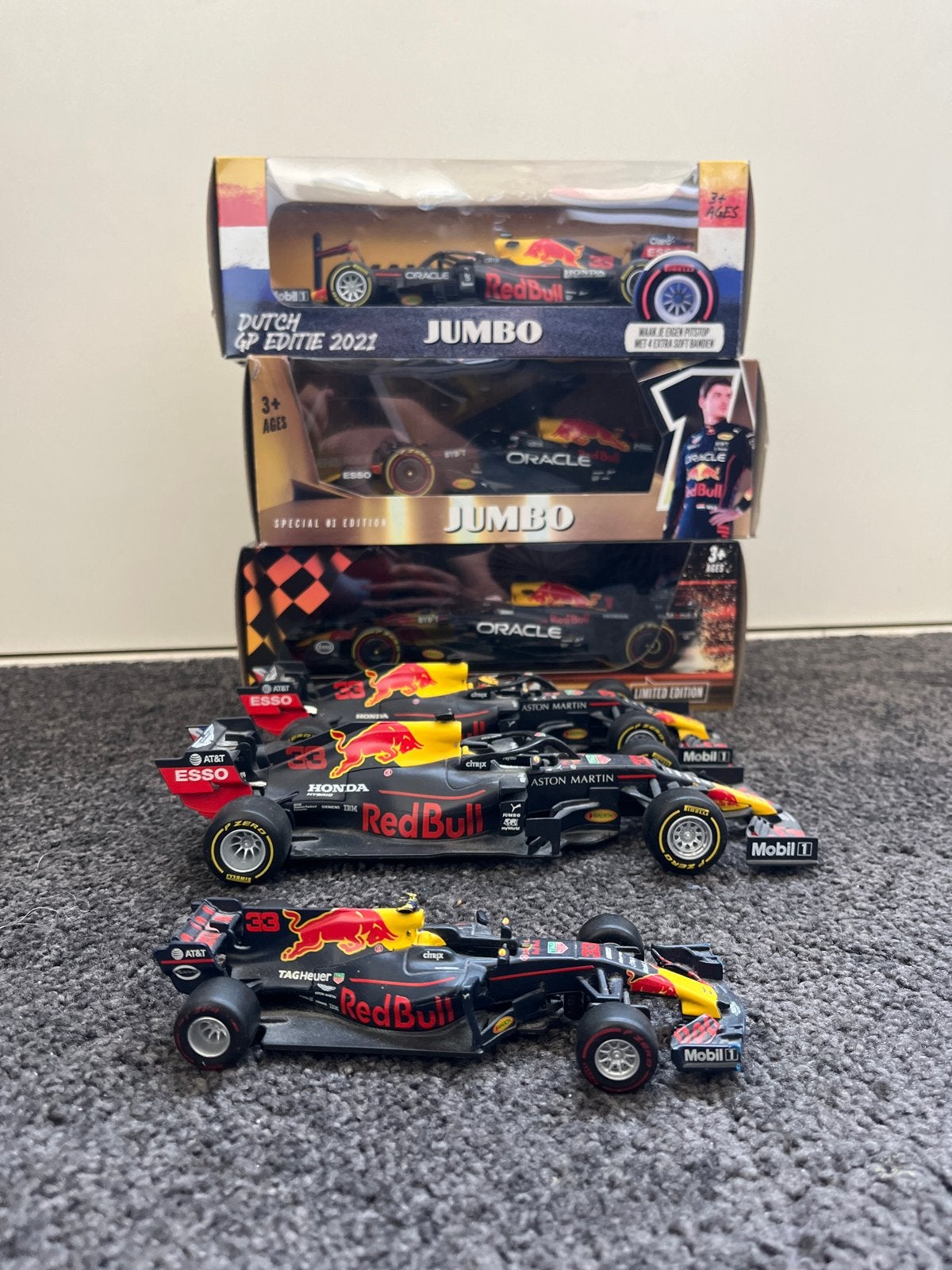 6 Max Verstappen Jumbo auto's - Dutch GP Editie 2021, Ophalen of Verzenden, Zo goed als nieuw