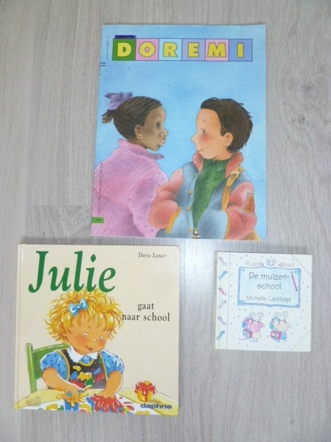 3 Boekjes: Naar school, Muizenschool + Doremi (school), Boeken, Kinderboeken | Kleuters, Gelezen, Non-fictie, 4 jaar, Jongen of Meisje