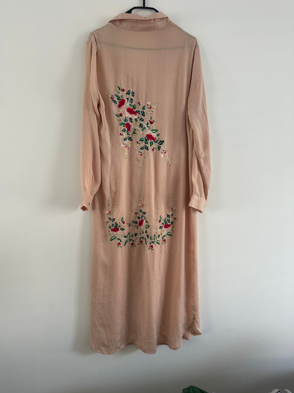 Midi blousejurk zalmrose maat m, Kleding | Dames, Ophalen of Verzenden, Gedragen, Maat 38/40 (M), Onder de knie