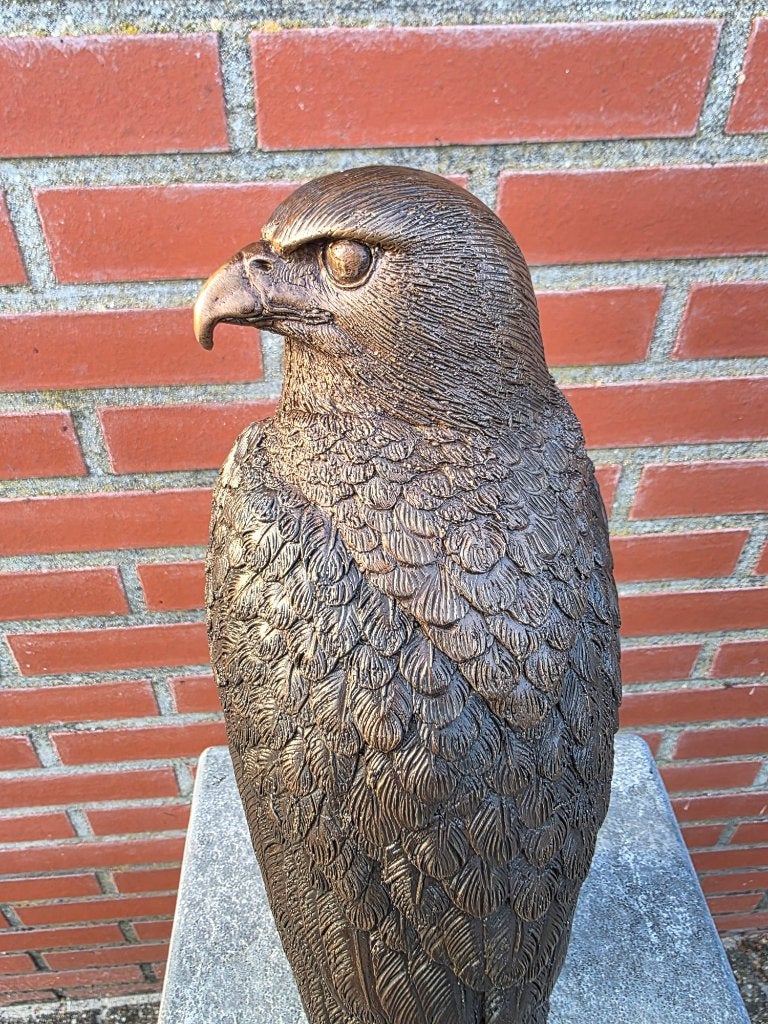 BRONZEN BEELD  / SLECHTVALK / VOGEL, Dierenbeeld, Nieuw, Info@huisentuindecoratiemarie.nl, Huis en tuin decoratie marie