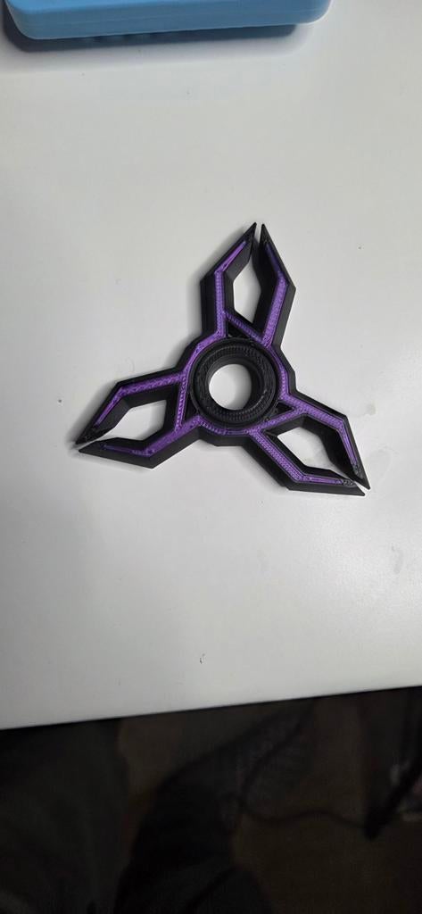 Fidget spinner 3D geprint paars en zwart, Ophalen of Verzenden