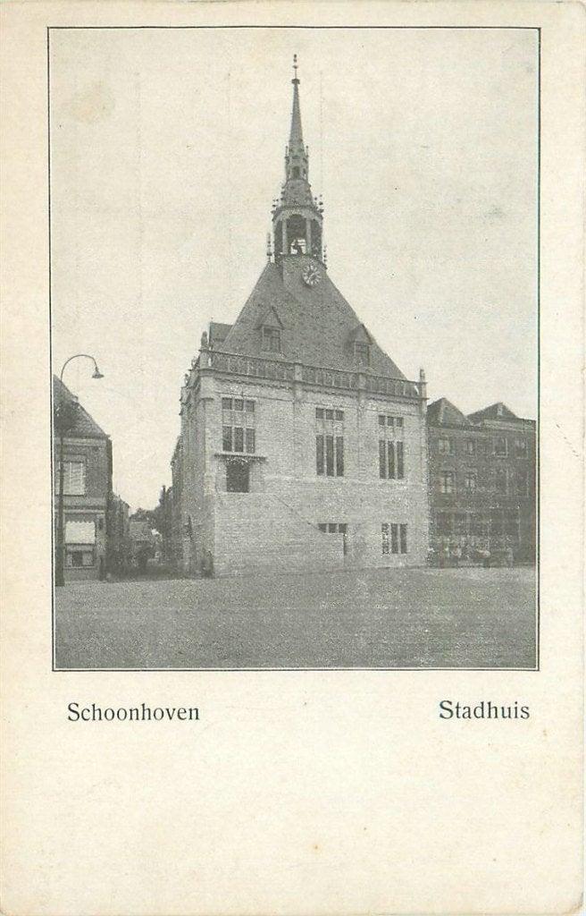 701-400-037 Schoonhoven Stadhuis, Ophalen of Verzenden, Voor 1920, Zuid-Holland