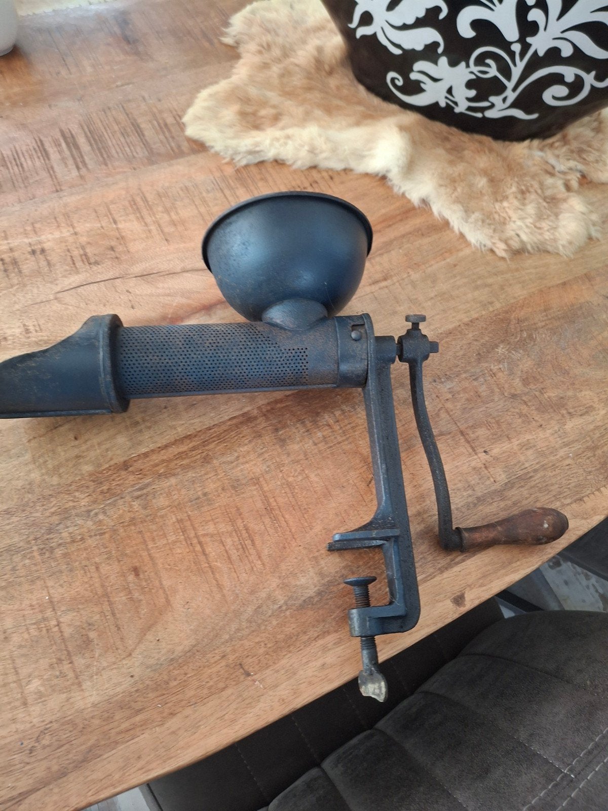 Vintage vleesmolen - Handbediende keukenmachine, Ophalen of Verzenden
