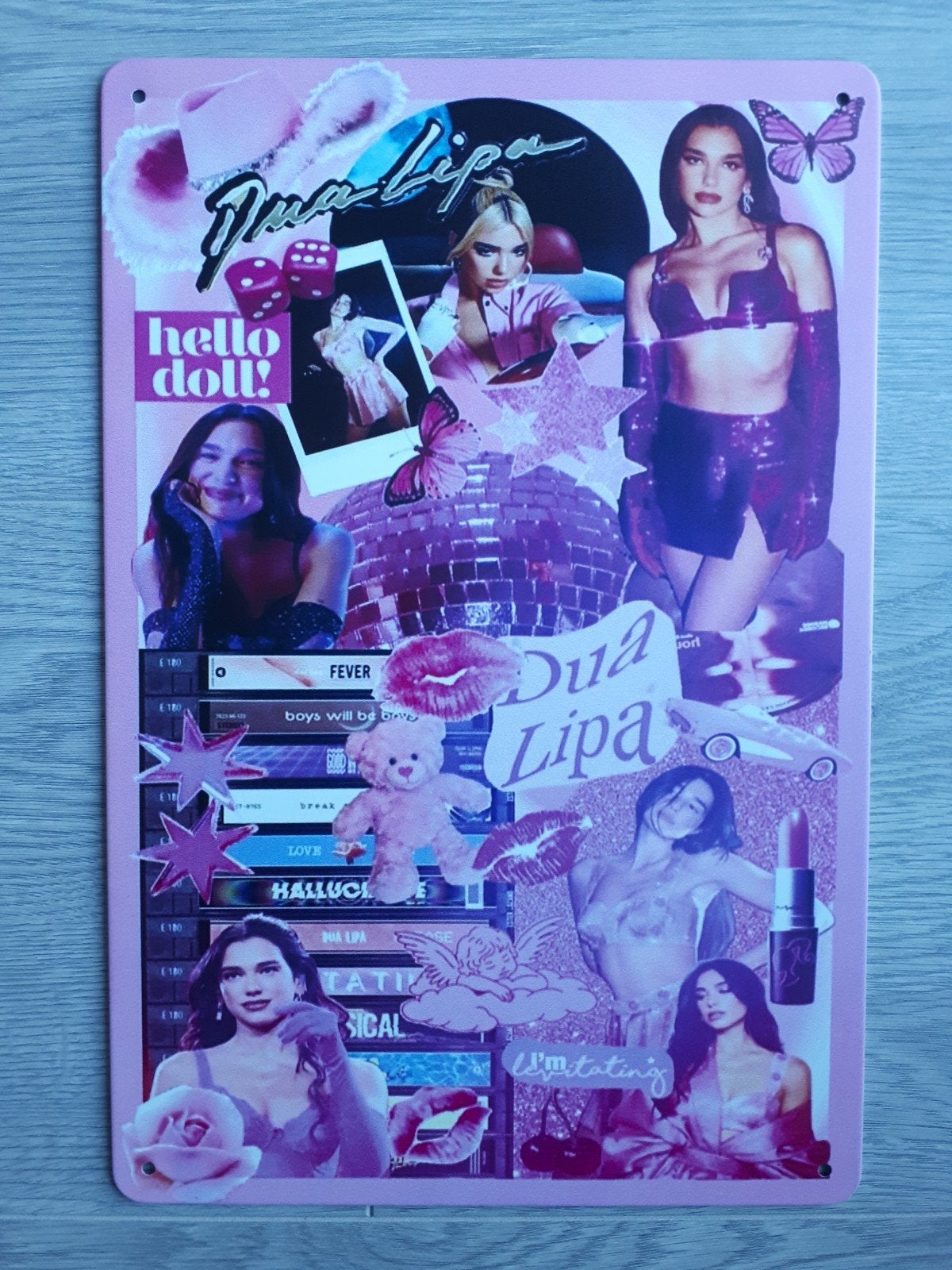 Dua Lipa 20x30 cm Metalen Reclamebord, Verzenden, Nieuw, Poster, Artwork of Schilderij