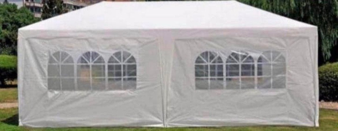 Witte Partytent 3x9 meter Nieuw in Doos, Ophalen, Partytent, 4 tot 6 meter, 5 tot 8 meter