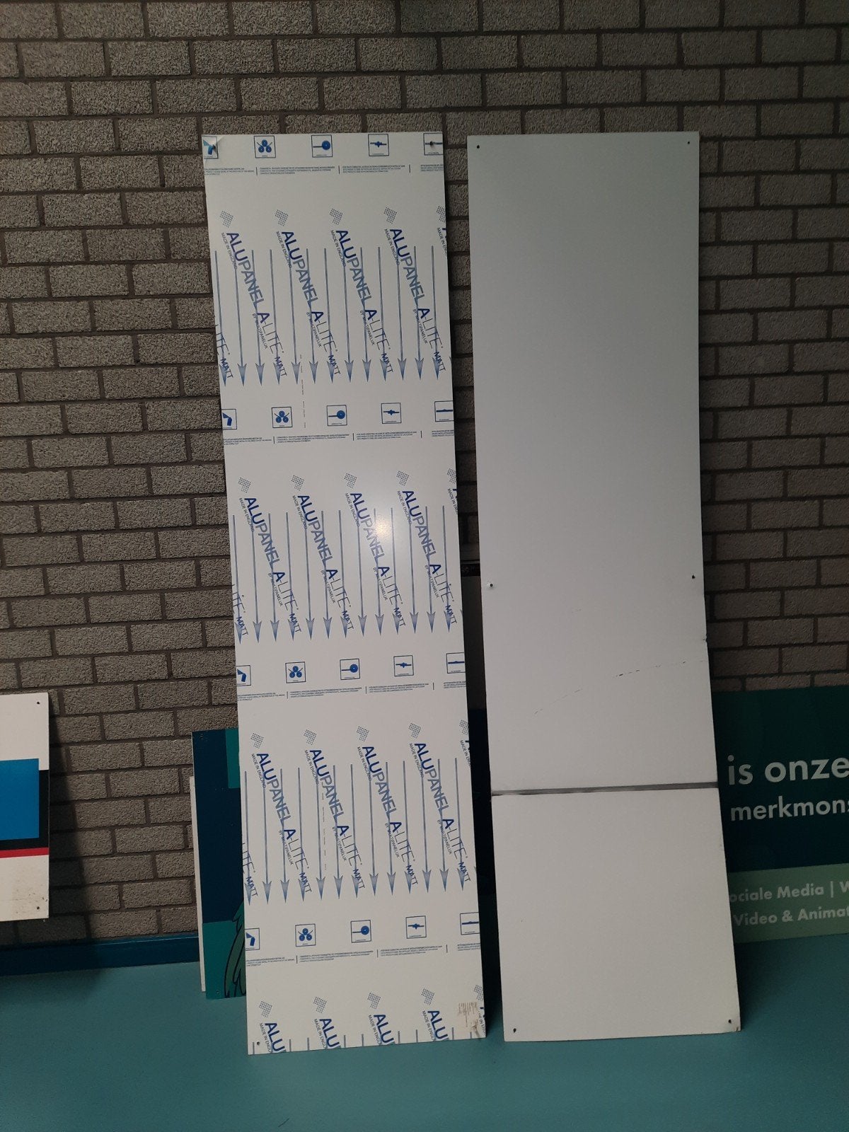 Alupanel platen, wit, diverse afmetingen, Ophalen