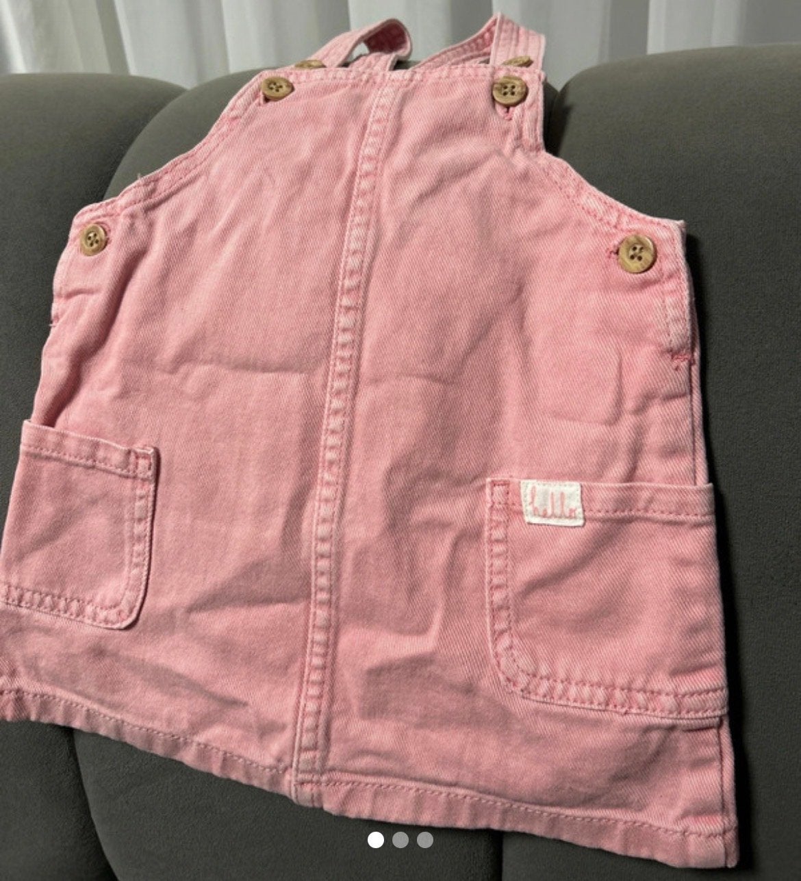 H&M Baby Salopette Jurk Licht Roze Maat 9-12 Maanden Katoen, Ophalen of Verzenden, Zo goed als nieuw