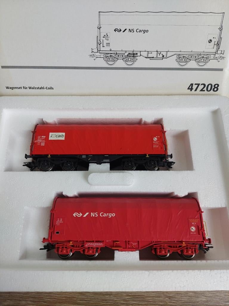 Märklin 47208 - NS Cargo staalwagens, Wisselstroom, Ophalen of Verzenden, NS, Märklin