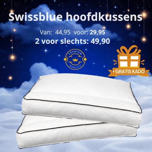 Ventilerende hoofdkussen Swissblue + Gratis kado bij 2 stuks, Overige merken, Verzenden, Wit, Hoofdkussen