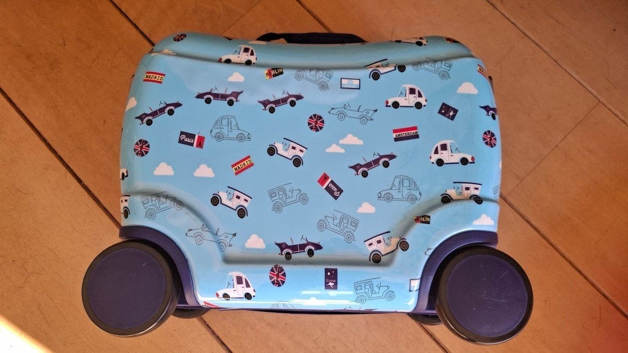 Leuke z.g.a.n. kinder koffer super leuk, Hard kunststof, Minder dan 50 cm, Zo goed als nieuw, Minder dan 35 cm